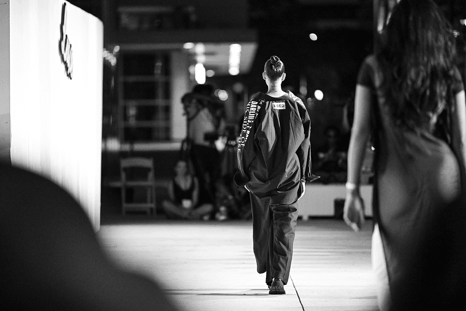 Images from fashion shows in black and white